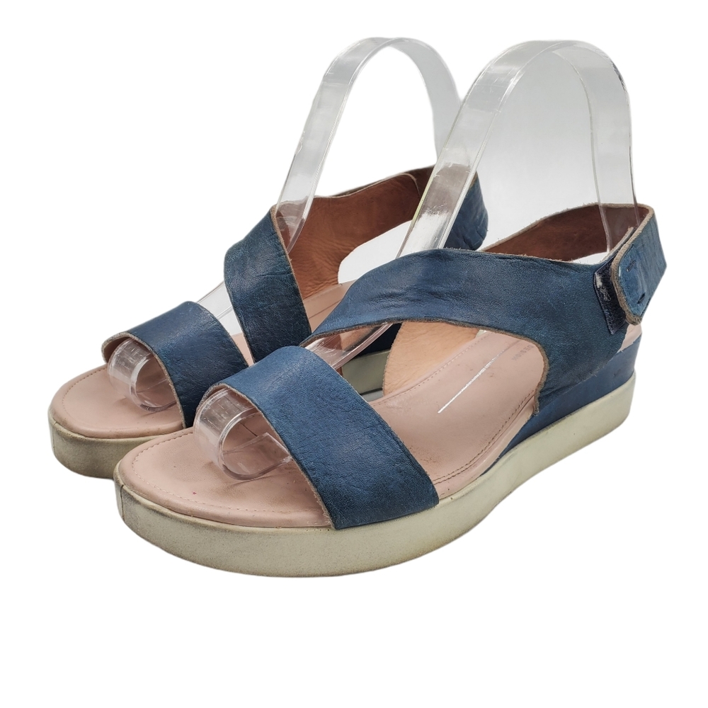ECCO Leather Wrap Foot Comfort Wedge Sandal